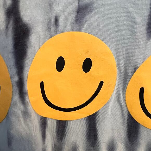 No Boundaries Smiley Tie Dye Cropped Tee Shirt Juniors Size Large / 11 - 13 - Picture 5 of 8